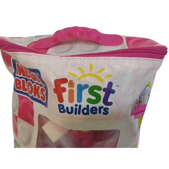 First Builders Mega Bloks 64 Pieces Big Building Bag Multicolor Ages 1-5 2012 - Picture 2 of 6